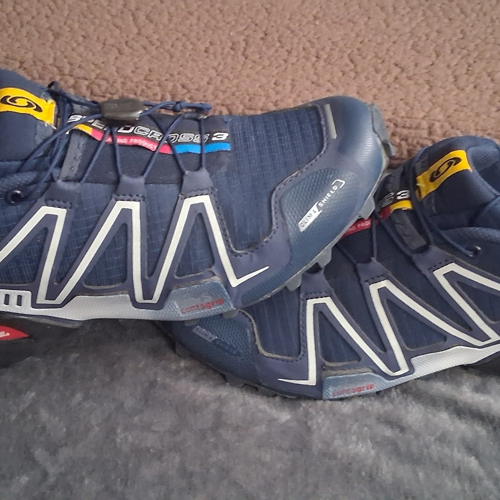 Salomon Ortholite Trail Shoes - Navy and Yellow - Picture 8 of 8